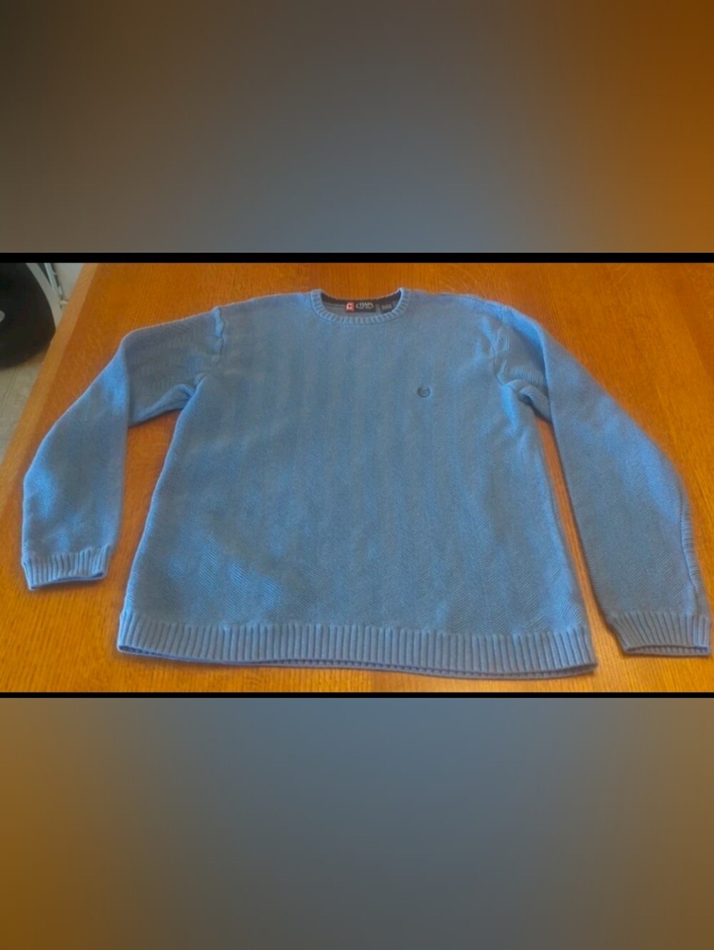 Chaps │Blue │ 100 Percent Cotton │ Crew Neck Pullover Sweater │Men's Size XXL